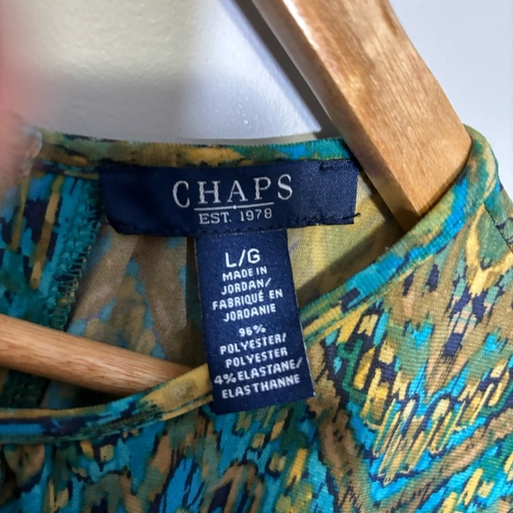 Chaps Blouse Sleeveless Tank High Neck Top‎ - Large - Picture 6 of 6
